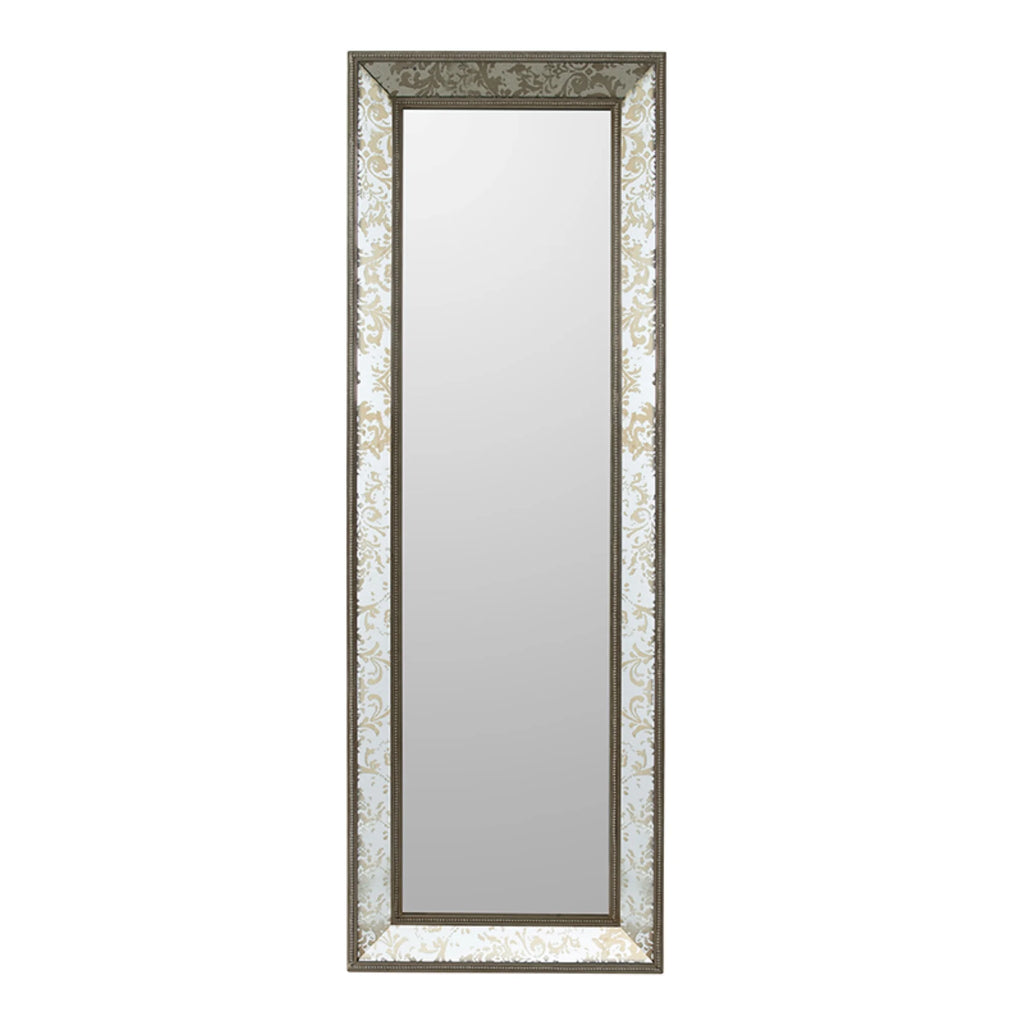 Antique Style Rectangular Floor Mirror Gold S6467
