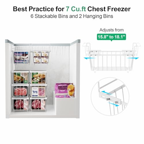 Black 2 Pack Freezer Organizer Bins E499