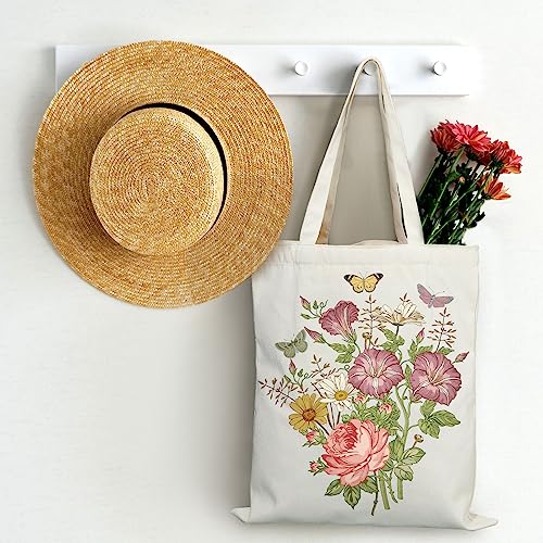6 Pcs Canvas Book Totes Bags K991196