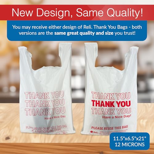 Thank You Plastic Bags 350 Count White N84870