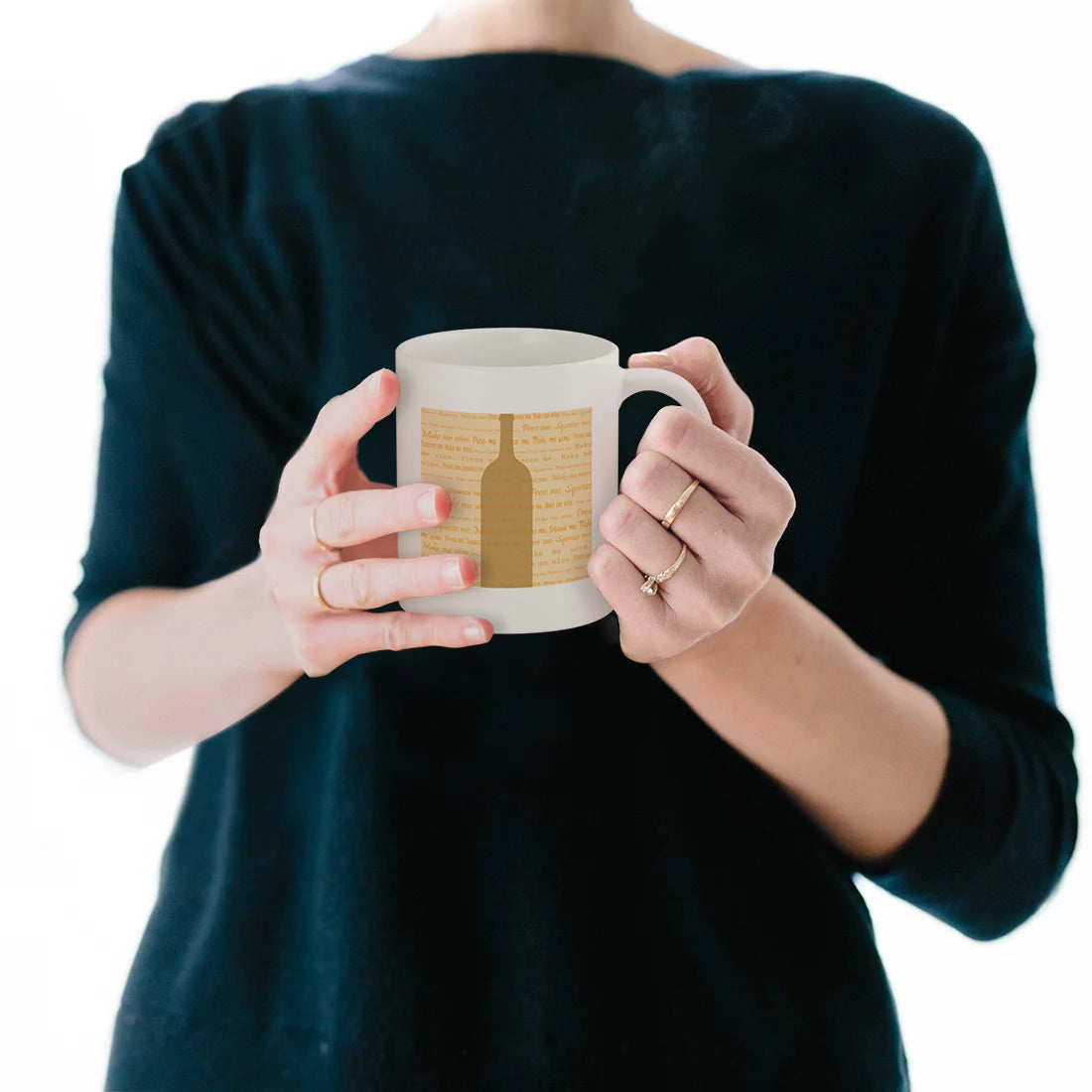11oz Ceramic White Coffee Mug J28336