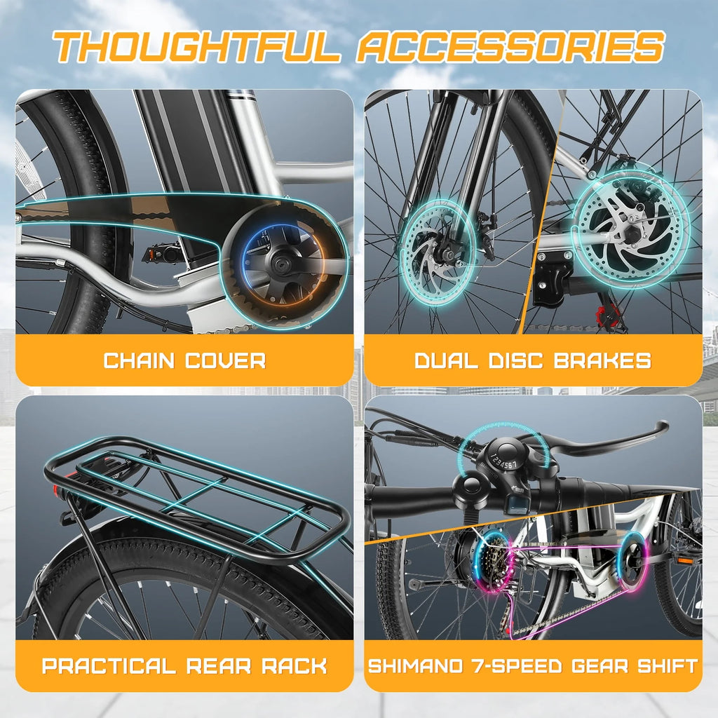 500W Electric Hybrid Bike with 48V 7.8Ah Battery Z632033