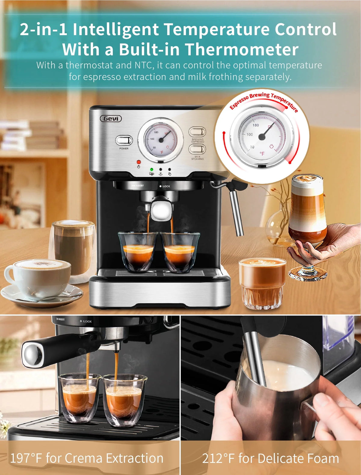 15 Bar Espresso Machine with Steamer V371
