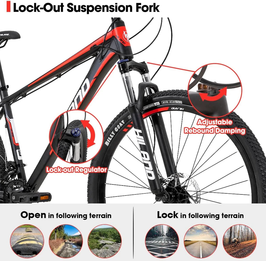 29 Inch Black Hardtail Mountain Bike M2368