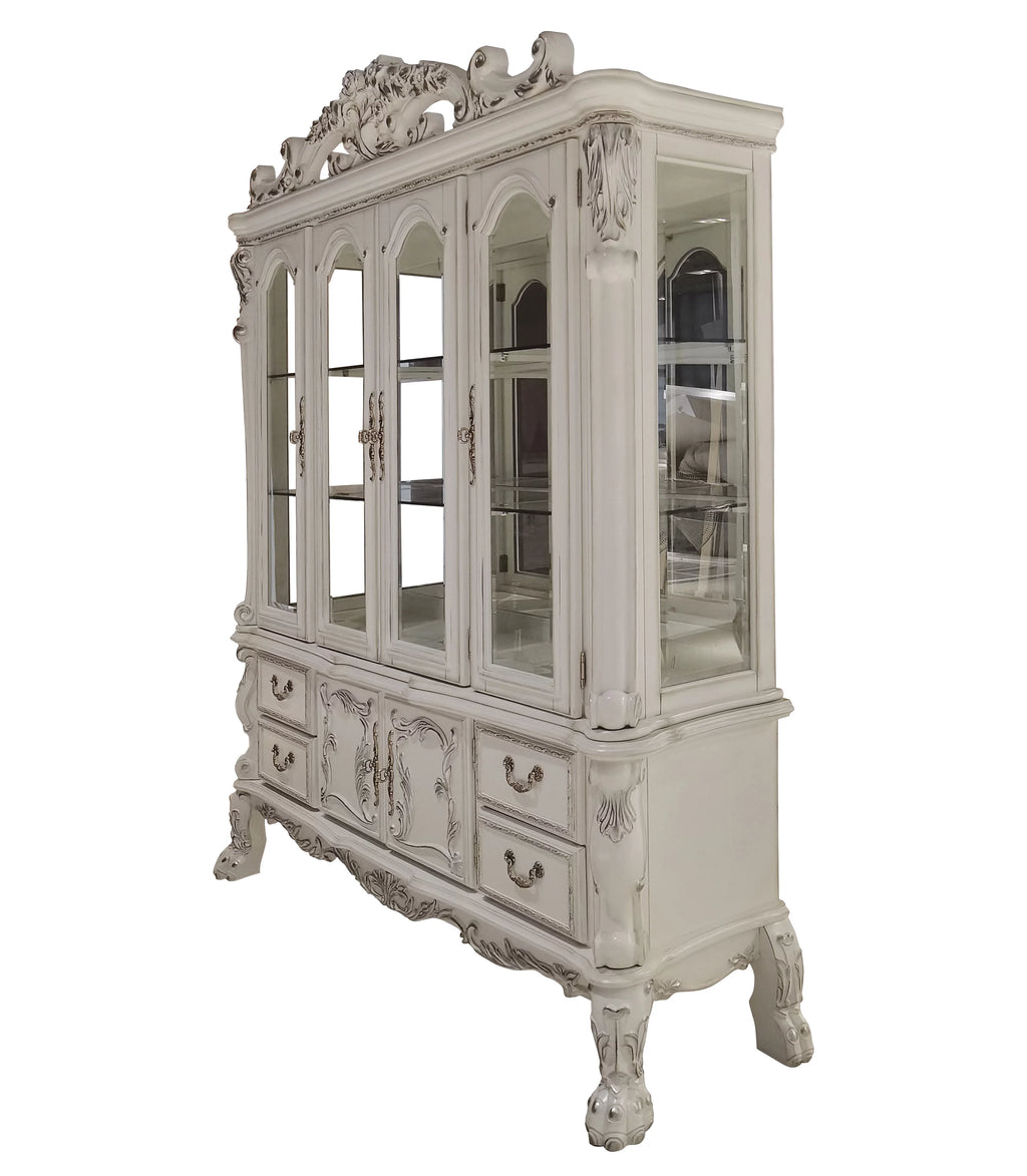 Wood Hutch and Buffet in Bone White P9470