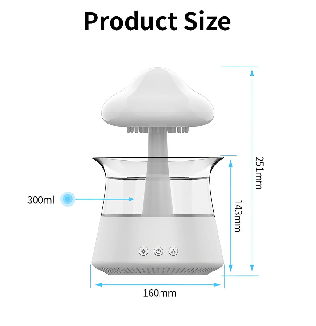 300ML Essential Oil Diffuser with 7 Colors LED Lights A1842