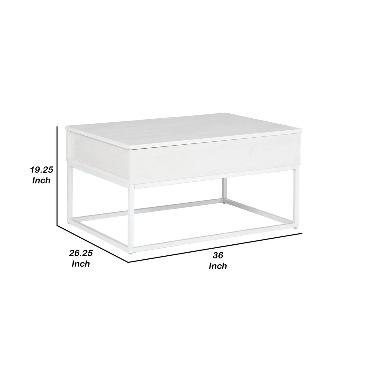 36 Inch Lift Top Storage Coffee Table V9025