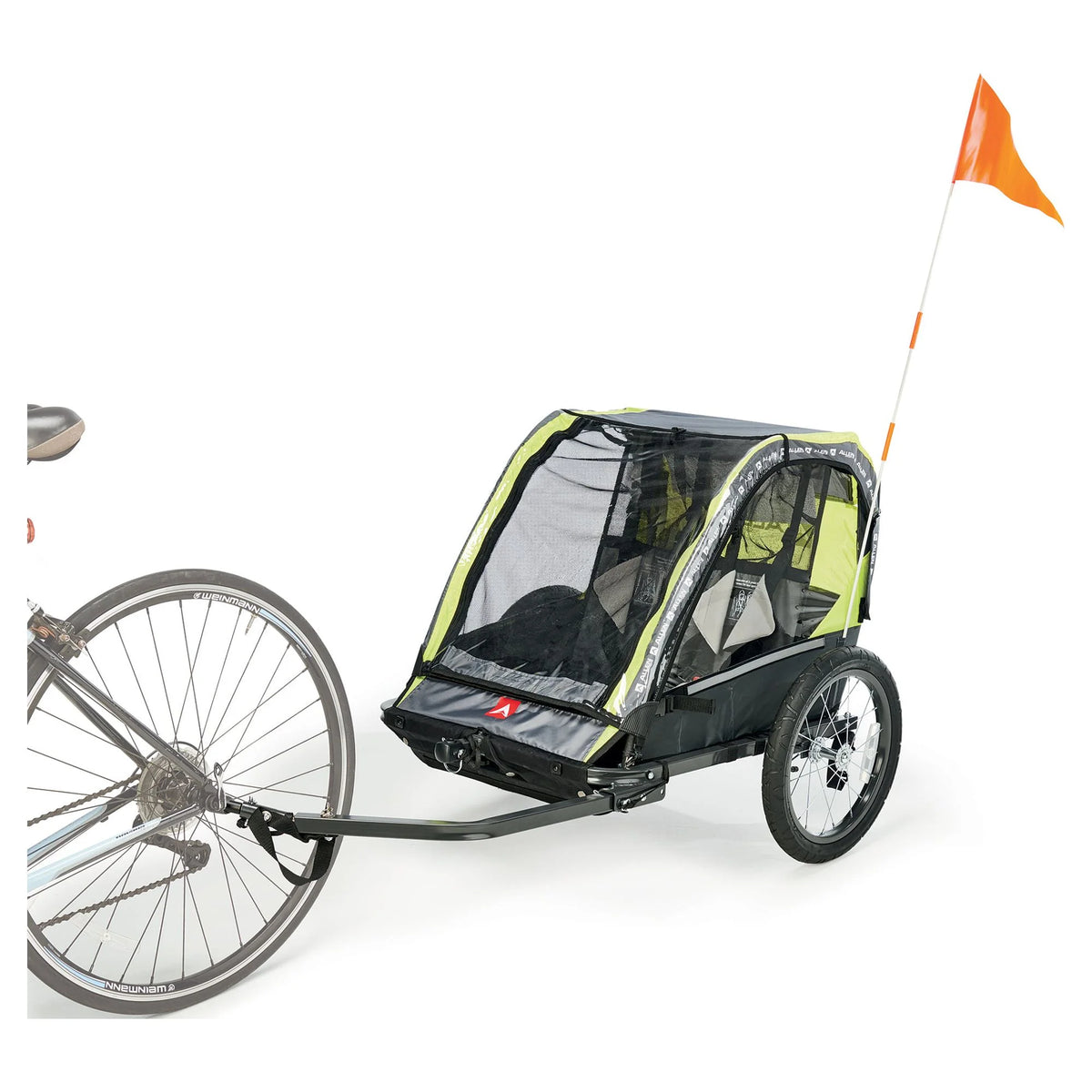 2-Child Bicycle Trailer & Stroller, 100 lbs, Green D84042