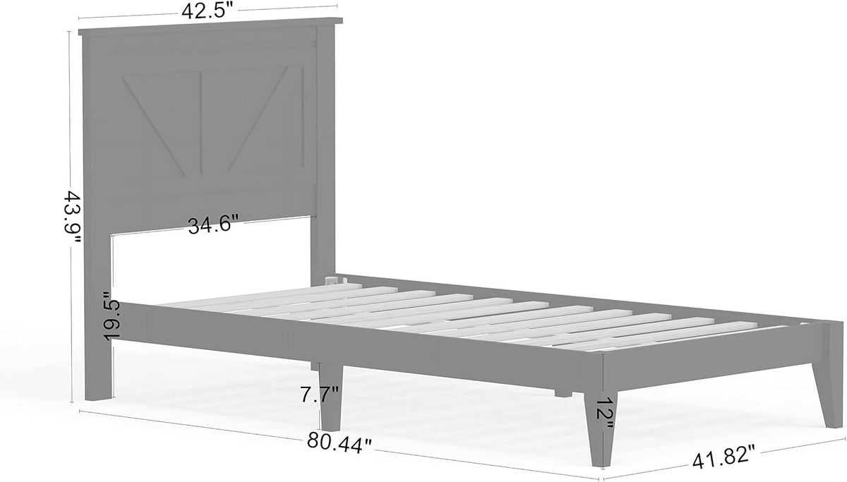 Solid Wood Platform Bed S285428