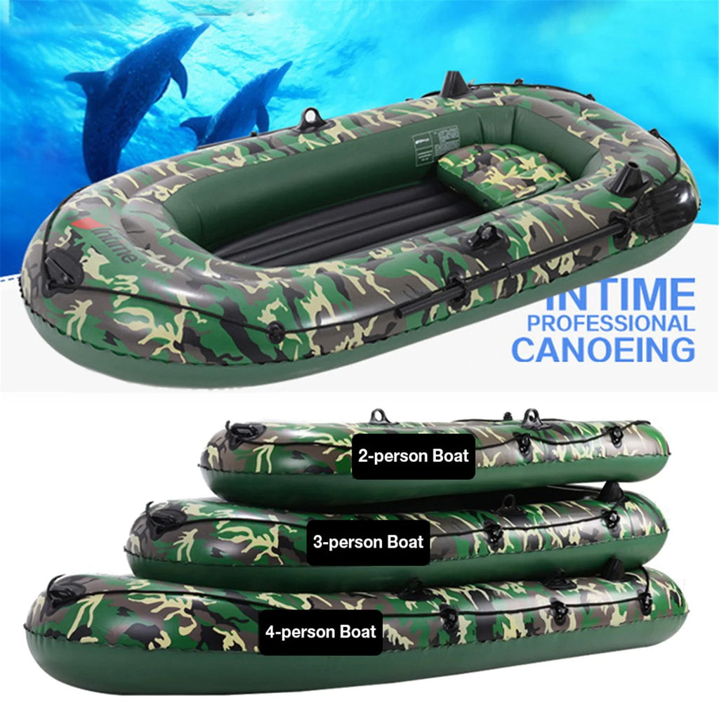 10ft Inflatable Boat Set with Paddles Air Pump PVC B336809