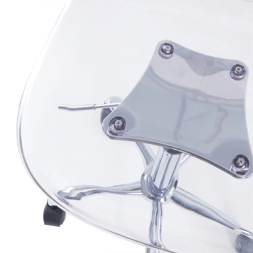 Black Acrylic Rolling Office Chair L7331