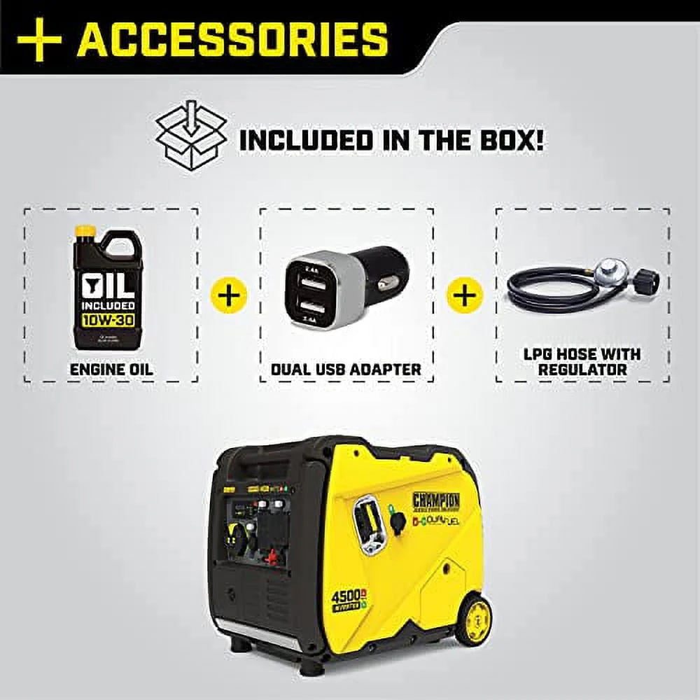 4500-Watt Dual Fuel Portable Inverter Generator V295