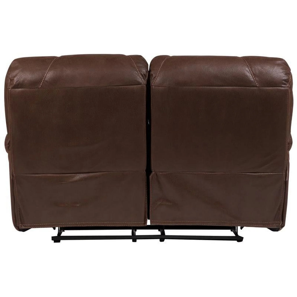 Brown Microfiber Reclining Loveseat C454599