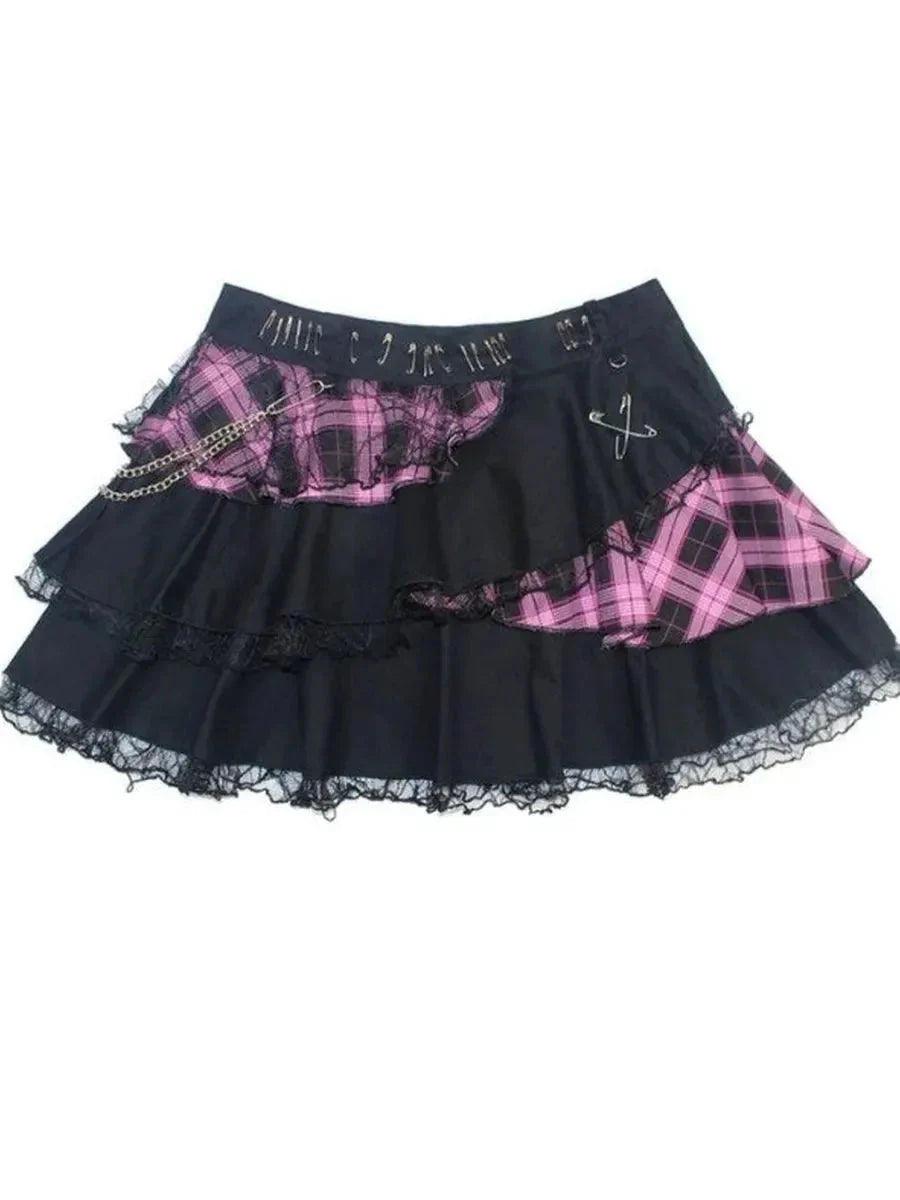 Kawaii Pink Lace Tu Tu Skirt B2282