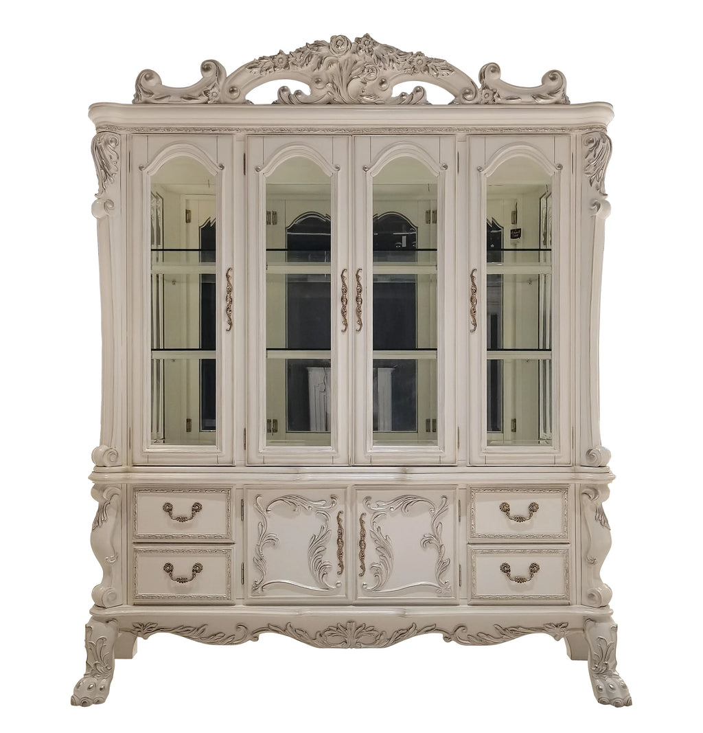 Wood Hutch and Buffet in Bone White P9470