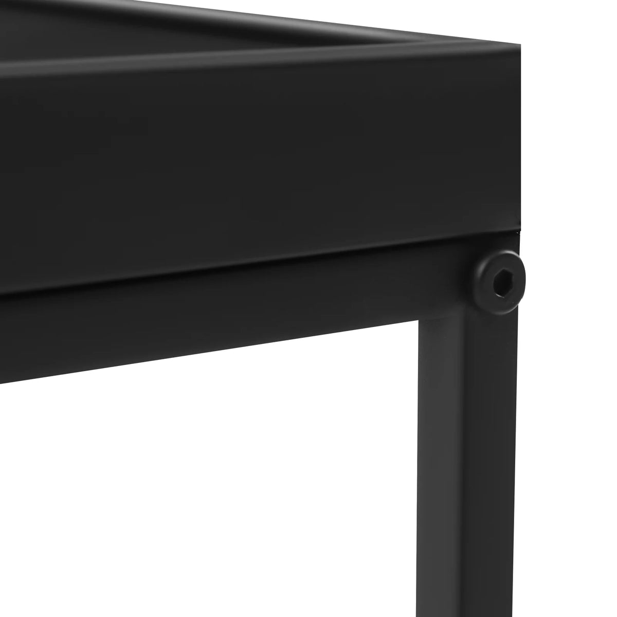 Black Metal Tray End Table S231