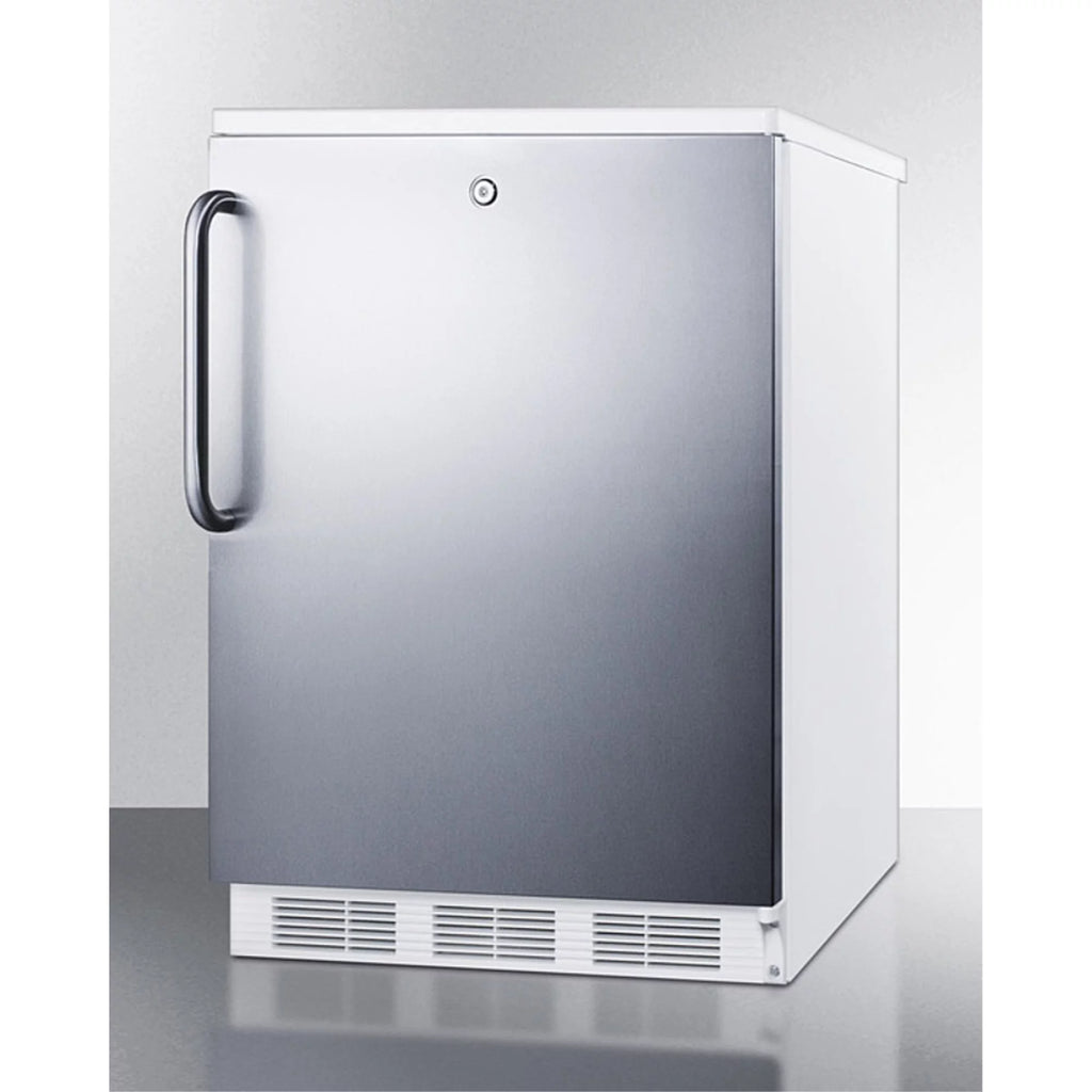 Freestanding Refrigerator-Freezer with Lock and White Cabinet W2280