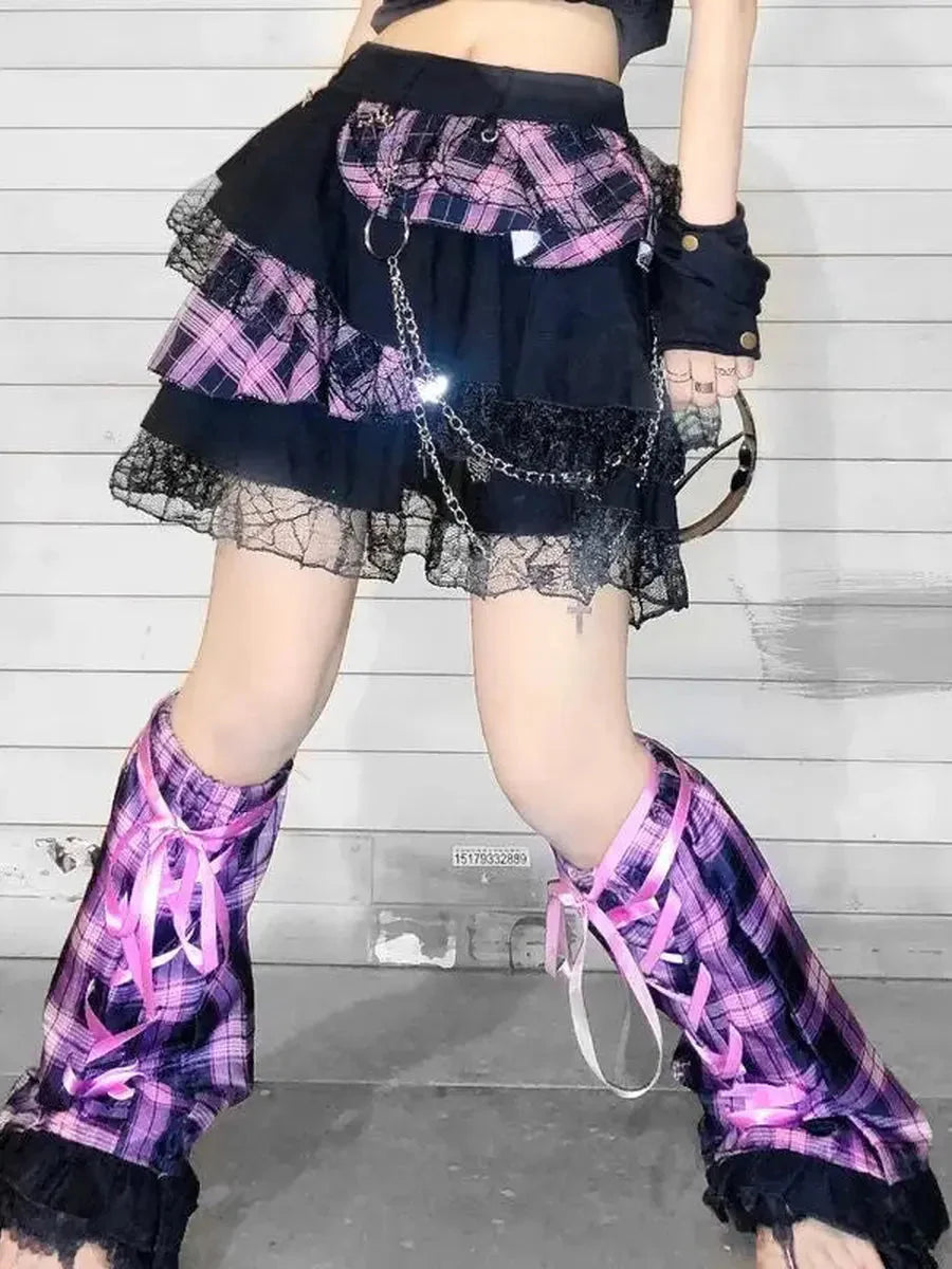 Kawaii Pink Lace Tu Tu Skirt B2282