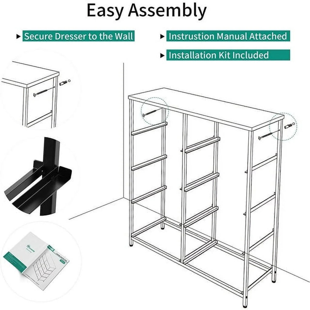 Light Gray 8 Fabric Drawers Storage Tower W5669