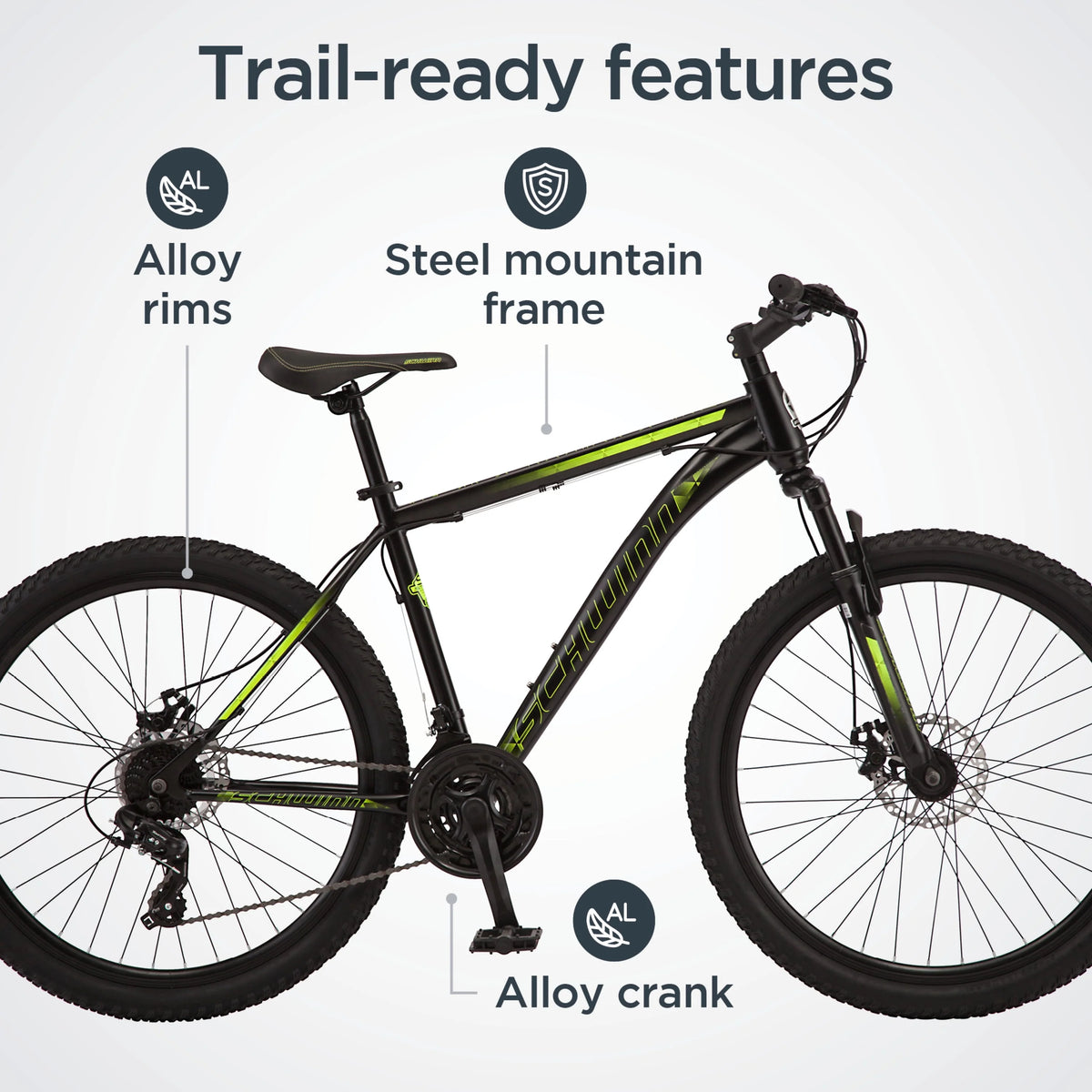 26-inch 21 Speed Black Mountain Bike I973974