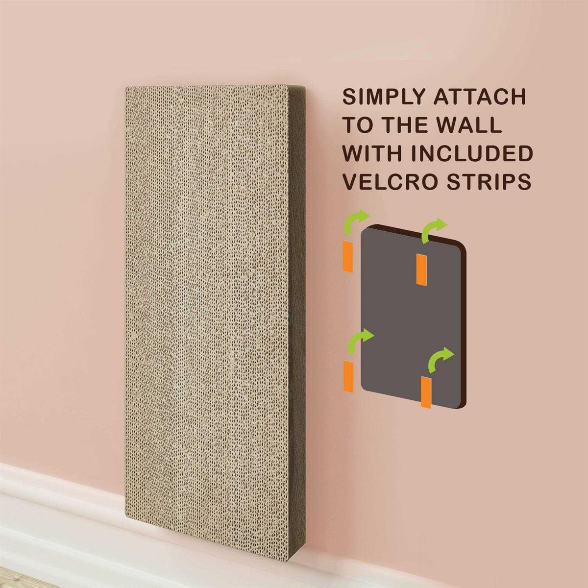 Wall Mount Cat Scratcher with Silvervine Catnip H18020