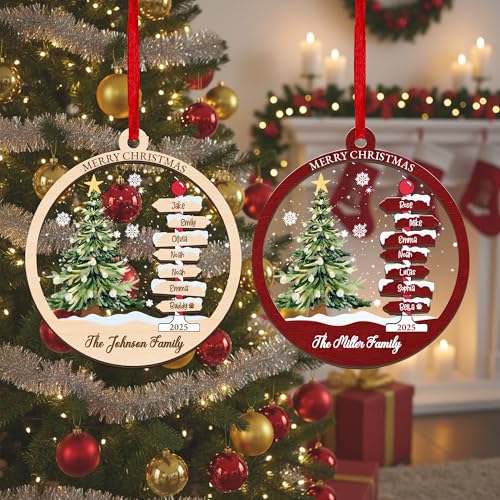 Acrylic Mix Wooden Christmas Tree Ornaments Q9137