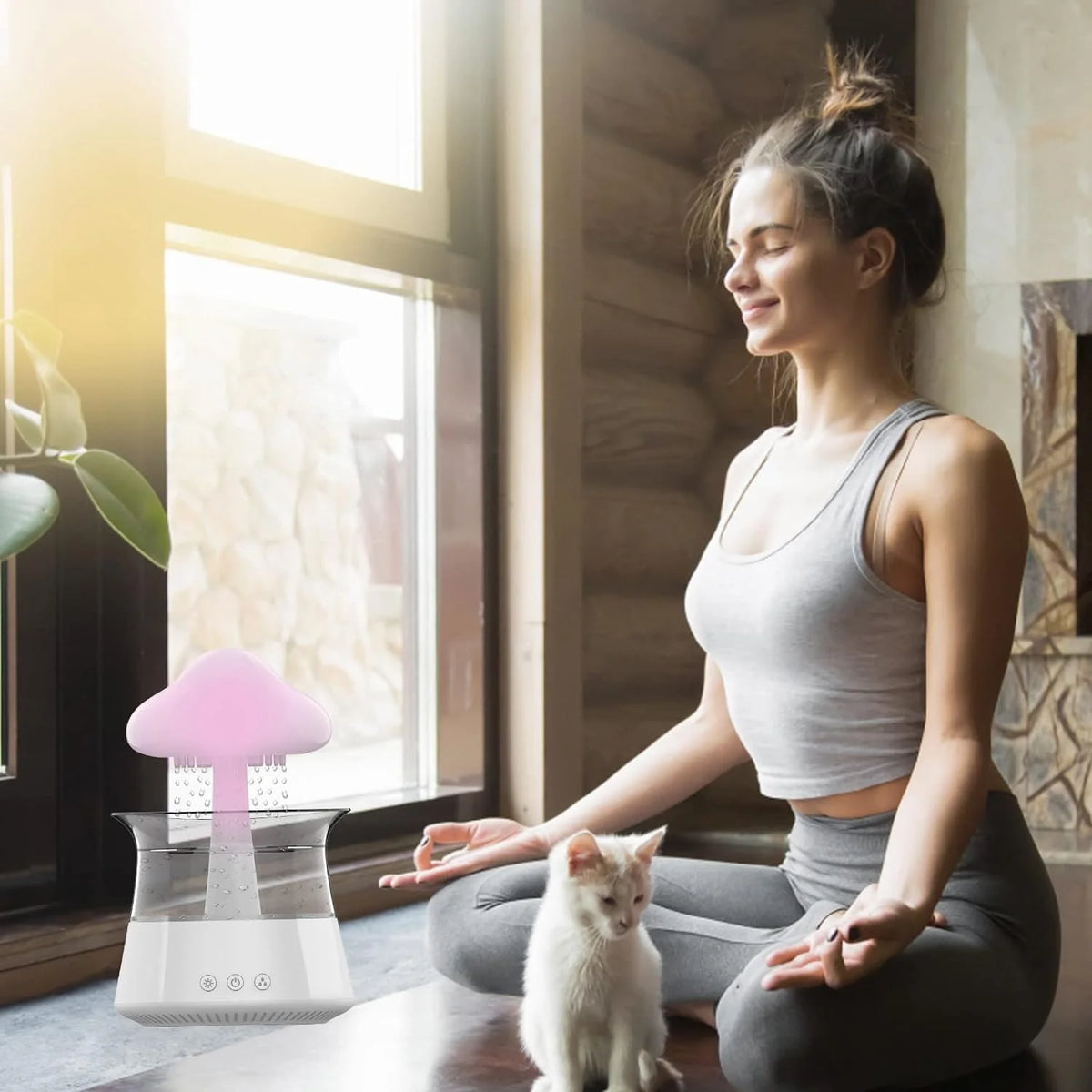 300ML Essential Oil Diffuser with 7 Colors LED Lights A1842
