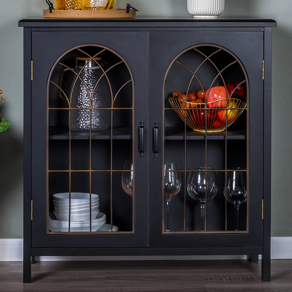 2-Door Accent Cabinet with Metal Door J25087