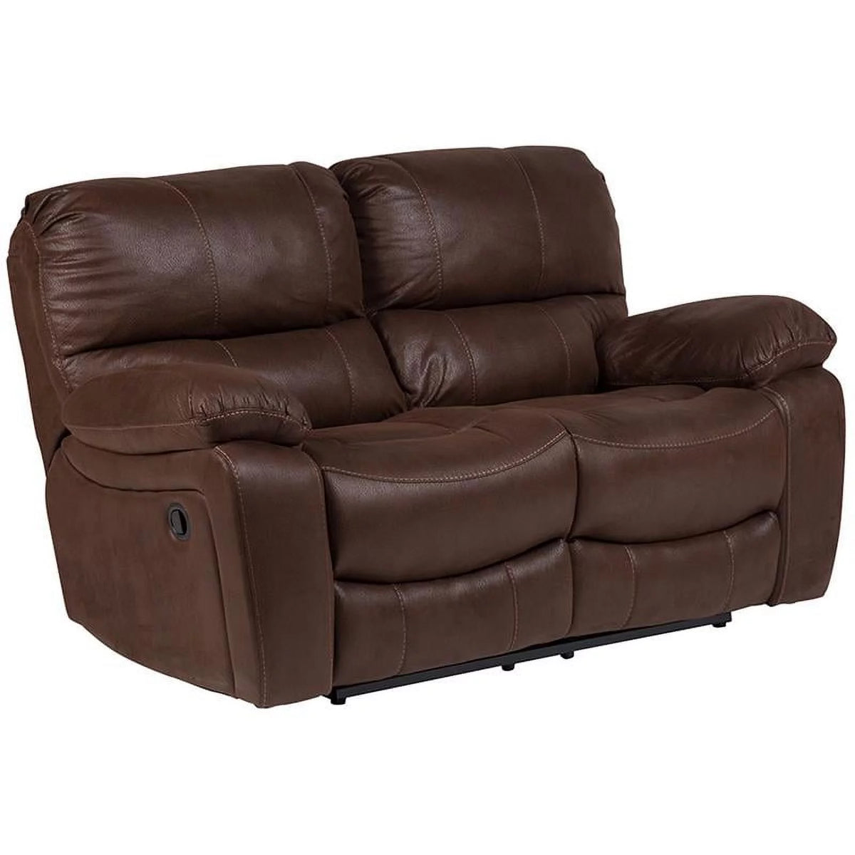 Brown Microfiber Reclining Loveseat C454599
