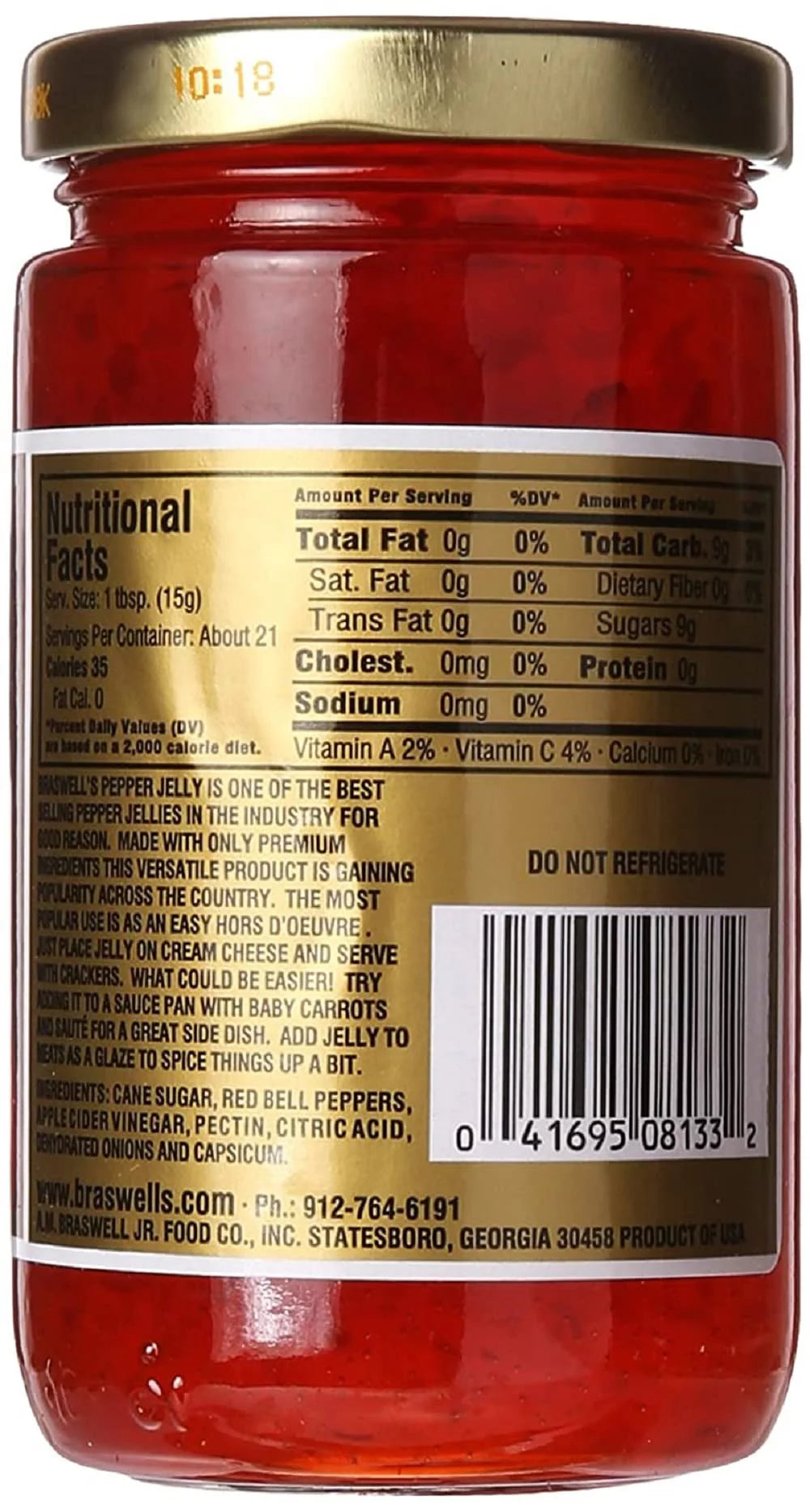 Red Pepper Jelly 10.5 Ounce Pack of 12 L4671