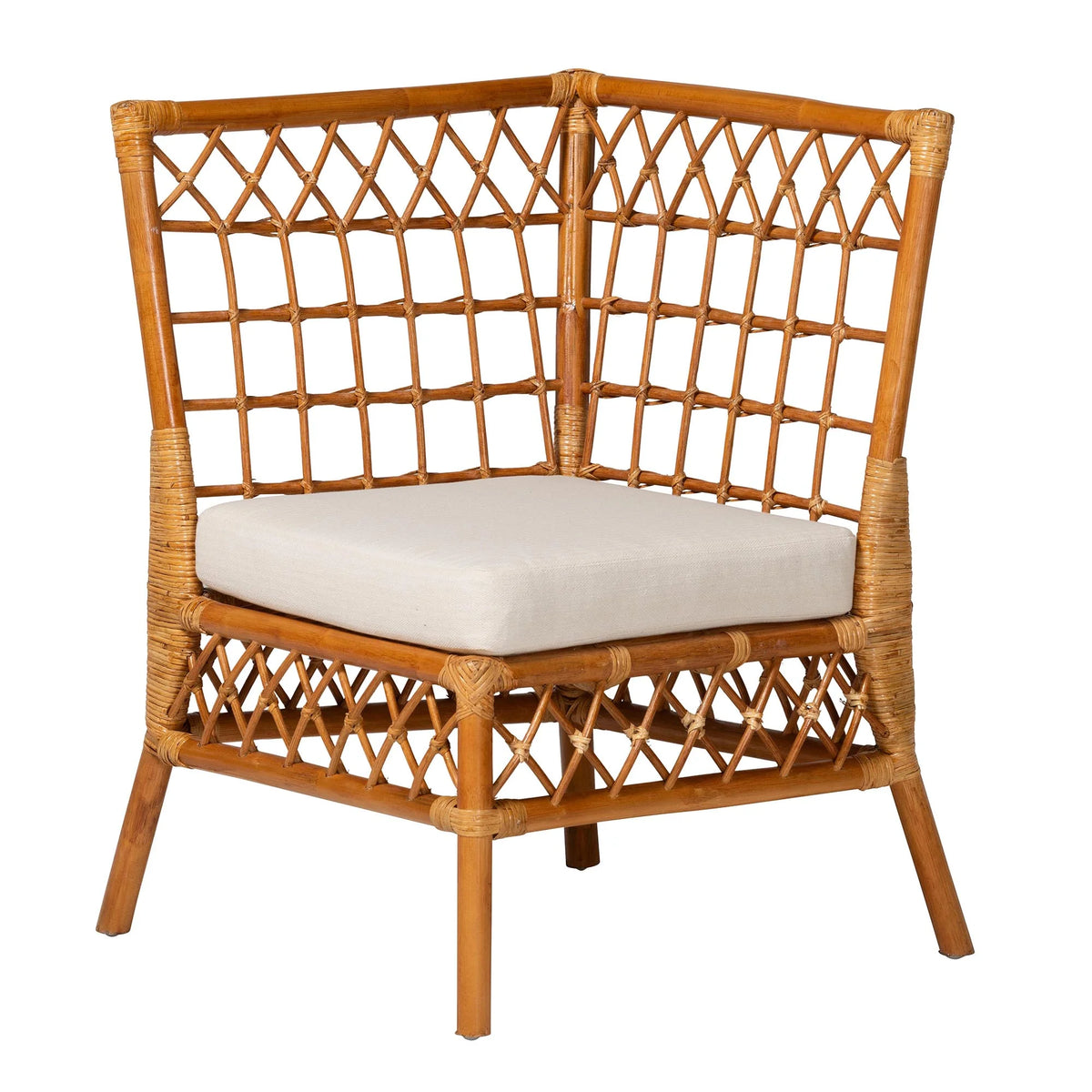 Honey Rattan 4-Piece Dining Nook Set Q319