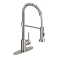 Brushed Nickel Solid Brass Pull Down Kitchen Faucet O296